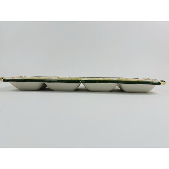 “La Toscana" Pattern Divided Platter PAMELA GLADDING - Picture 4 of 9